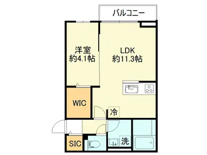 MD-1(1LDK/3階)の間取り写真