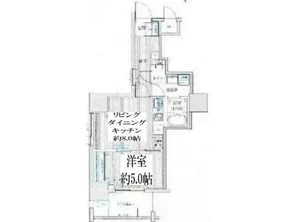 グランデュール富士(1LDK/2階)の間取り写真