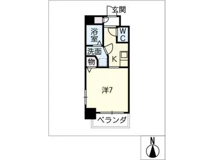 MELLON(1K/3階)の間取り写真