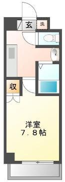 F&Fアビタシオン(1K/1階)の間取り写真