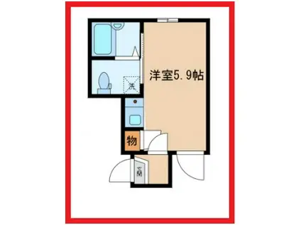 ボンズ小台(1K/2階)の間取り写真