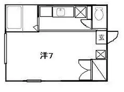 エステート新小路(ワンルーム/1階)の間取り写真
