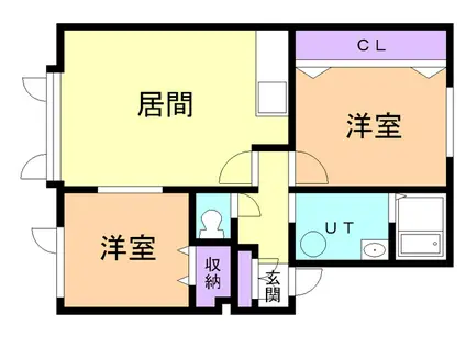 コーポオアシス2(2LDK/2階)の間取り写真