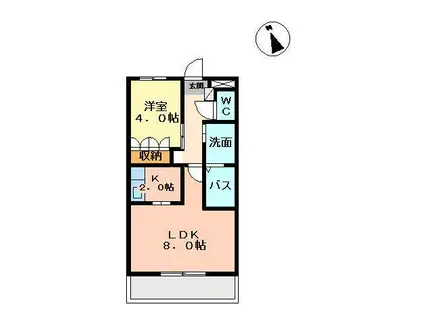 フォートレス 小倉(1LDK/2階)の間取り写真