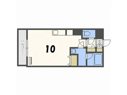 セントポーリアスィート(ワンルーム/4階)の間取り写真