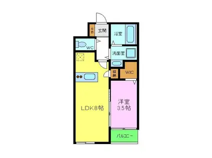 ST.RESIDENCE 七道(1LDK/3階)の間取り写真