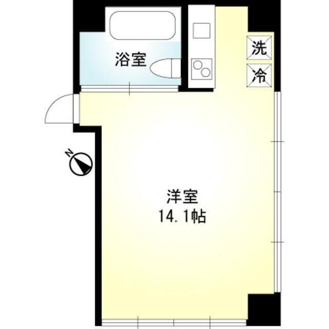 FEEL二子玉川(ワンルーム/2階)の間取り写真