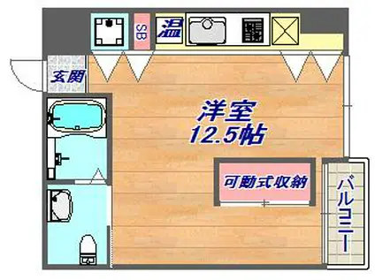 エスキュート魚崎(ワンルーム/2階)の間取り写真