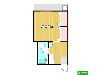 ホワイトテラス(1K/3階)の間取り写真