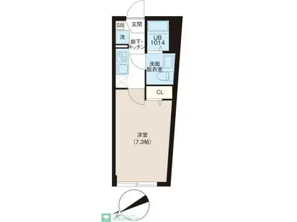 レピュア西巣鴨駅前レジデンス(1K/3階)の間取り写真