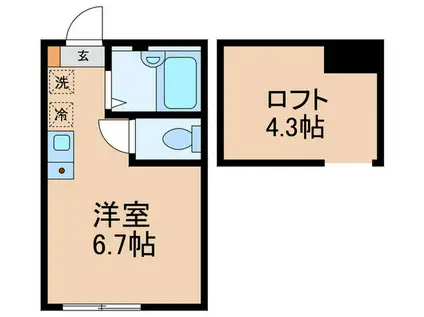 スプラウトハイム高津(ワンルーム/1階)の間取り写真