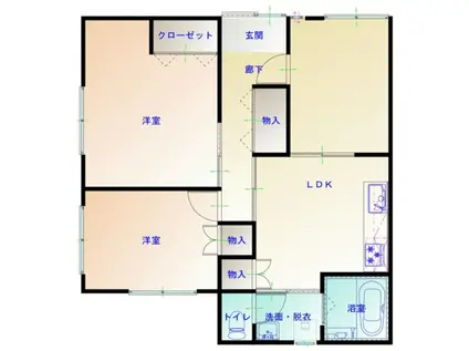 今野ビル(3DK/1階)の間取り写真