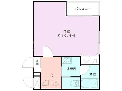 プレイス白山(1K/1階)の間取り写真