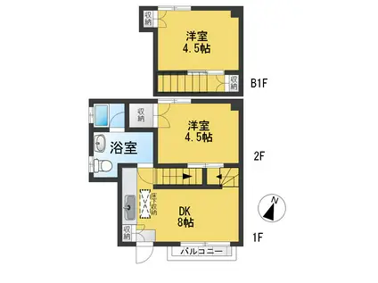 ヴィラ・グランデ(2LDK/1階)の間取り写真