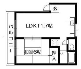 コスモハイツCALMOII棟(3DK/2階)の間取り写真