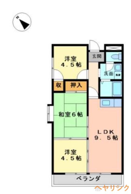 リリカル7(3LDK/3階)の間取り写真