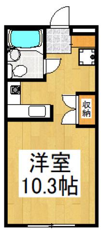 メゾンドローブ学園西町(ワンルーム/2階)の間取り写真