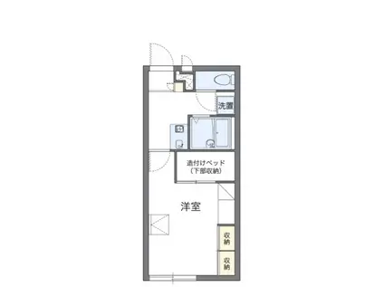 レオパレスグランパルティータII(1K/1階)の間取り写真