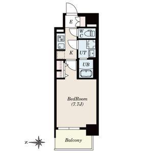 S-RESIDENCE堀田BEAUTE(1K/5階)の間取り写真