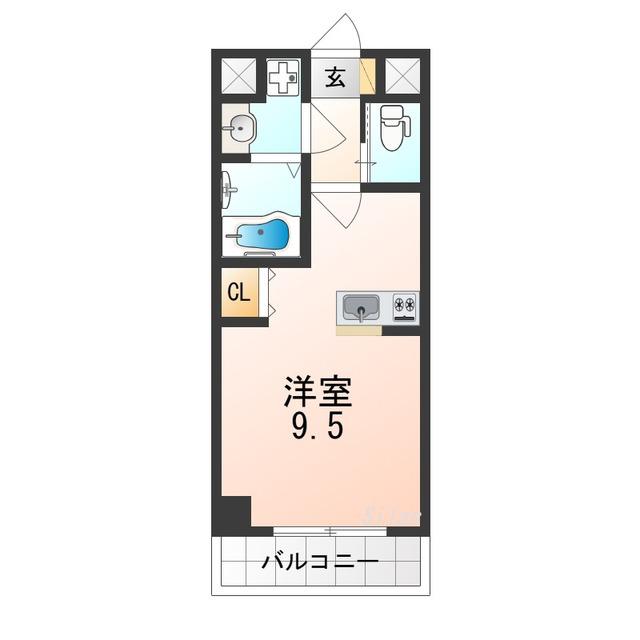 KSロイヤル天王寺北(ワンルーム/5階)の間取り写真