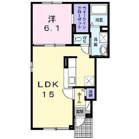 エスポワール(1LDK/1階)の間取り写真