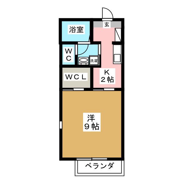 グランメール(1K/2階)の間取り写真
