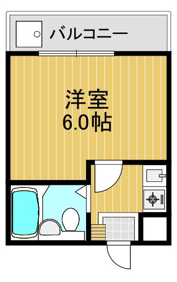サンアベニュー葉山(1K/2階)の間取り写真