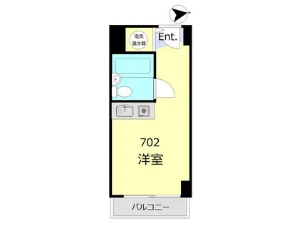 上野アビタシオン(ワンルーム/7階)の間取り写真