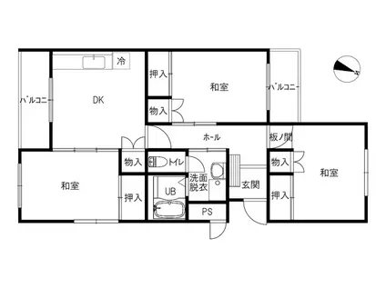 TRUST SQUARE(3DK/1階)の間取り写真