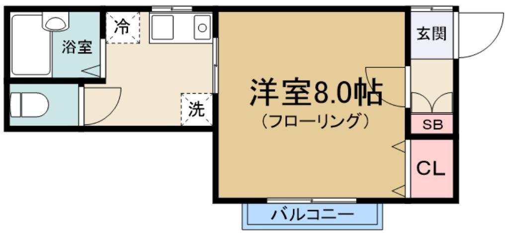 シティーパル目白(1K/2階)の間取り写真