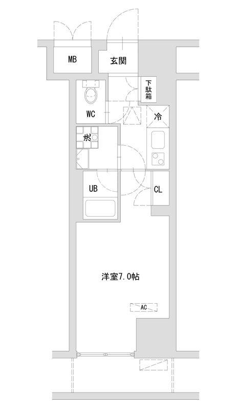TLRレジデンス町田(1K/2階)の間取り写真