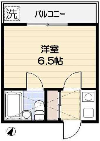 ハイツフローレス(1K/2階)の間取り写真