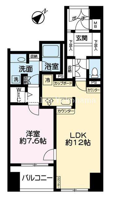 リシェ新横浜アネックス(1LDK/2階)の間取り写真