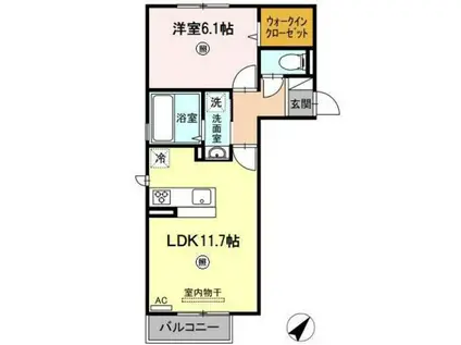 レグルス(1LDK/2階)の間取り写真