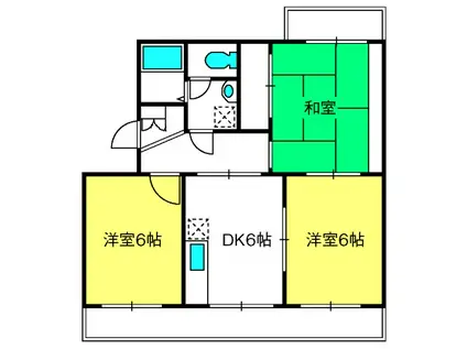 エスペランサふじみ野(3DK/1階)の間取り写真
