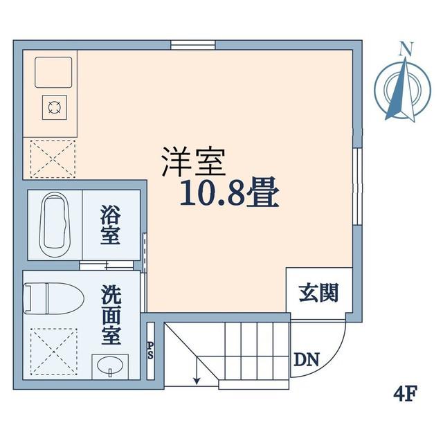 アイリス東大前(ワンルーム/4階)の間取り写真