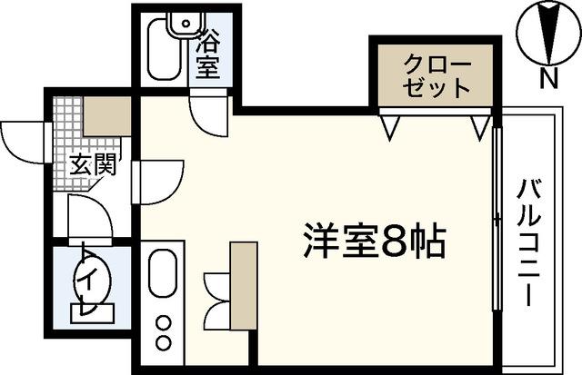ベルクール富士見町(ワンルーム/5階)の間取り写真