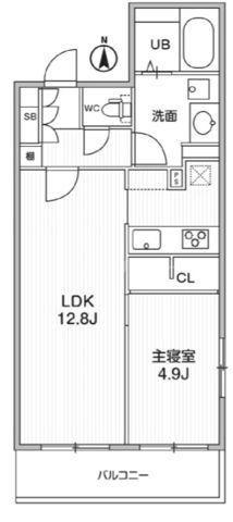 THE PALMS MUSE 新江古田(1LDK/3階)の間取り写真