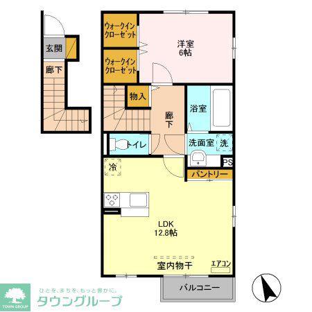アイウィンド(1LDK/2階)の間取り写真
