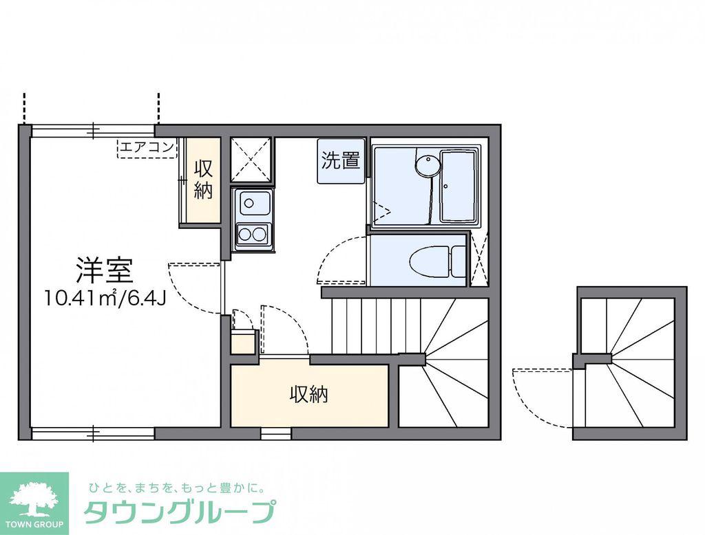レオネクストASTYFIORE(1K/2階)の間取り写真