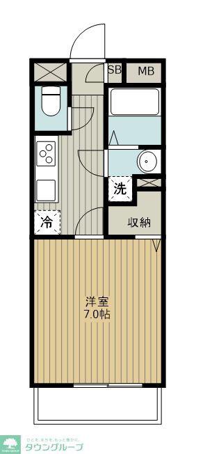 BONHEUR(1K/3階)の間取り写真