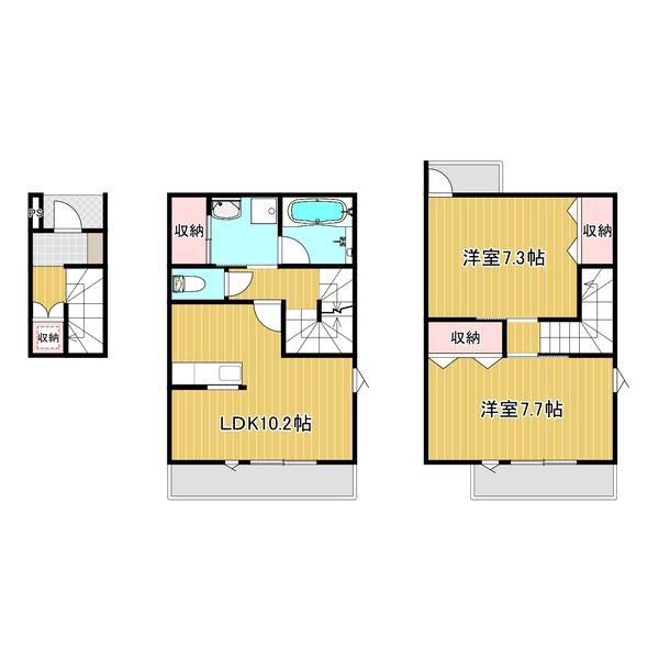 APT K III(2LDK/2階)の間取り写真