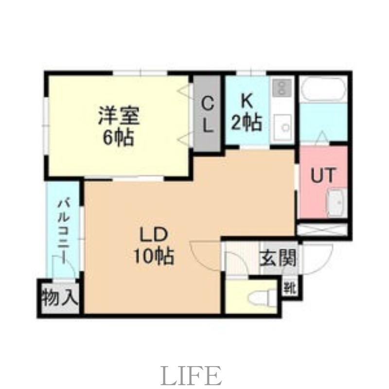 シャルム豊平(1LDK/3階)の間取り写真