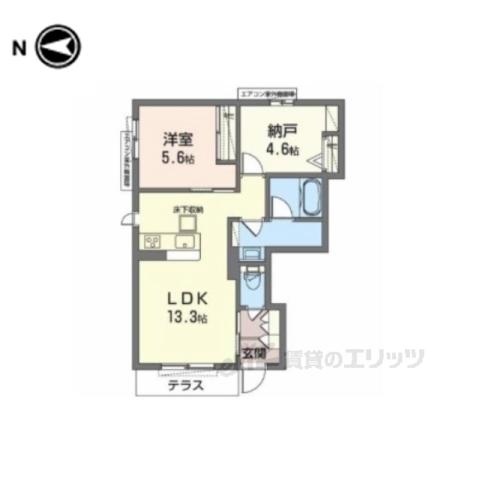クローリス(1LDK/1階)の間取り写真