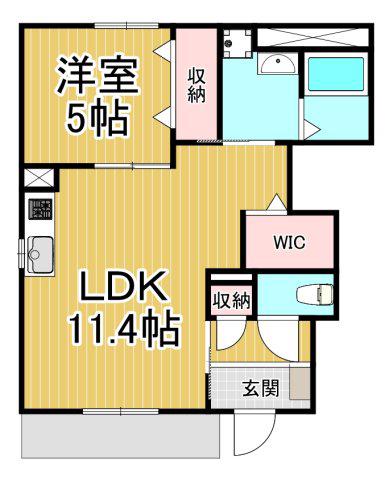 ルナテラス甲子園(1LDK/1階)の間取り写真