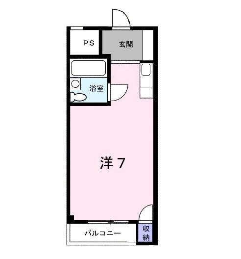 ハイツホリデー(ワンルーム/1階)の間取り写真