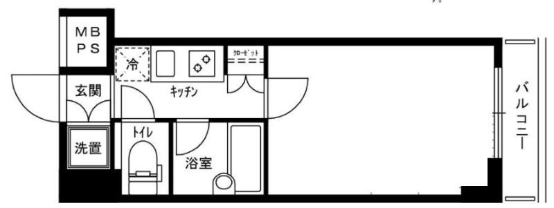 ルーブル品川西大井(1K/3階)の間取り写真