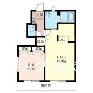 レフィナード(1LDK/1階)の間取り写真