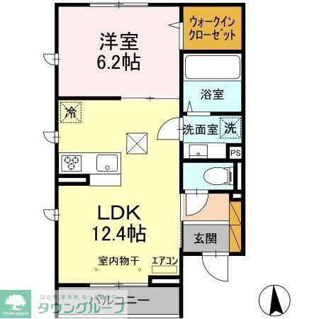 クレールモア(1LDK/1階)の間取り写真