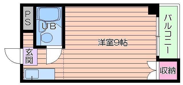 ファンシー都島(ワンルーム/2階)の間取り写真